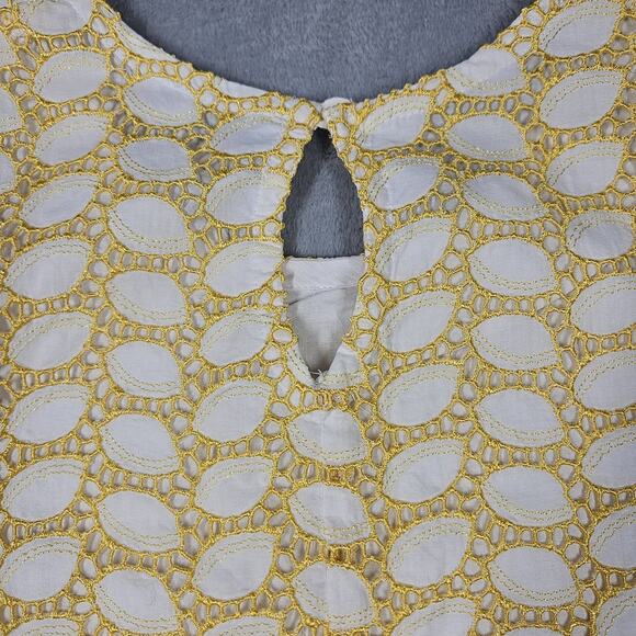 Theodora Sundress Womens XS Handmade Claudia Yellow Quiet Lux Made in Italy - Picture 10 of 14